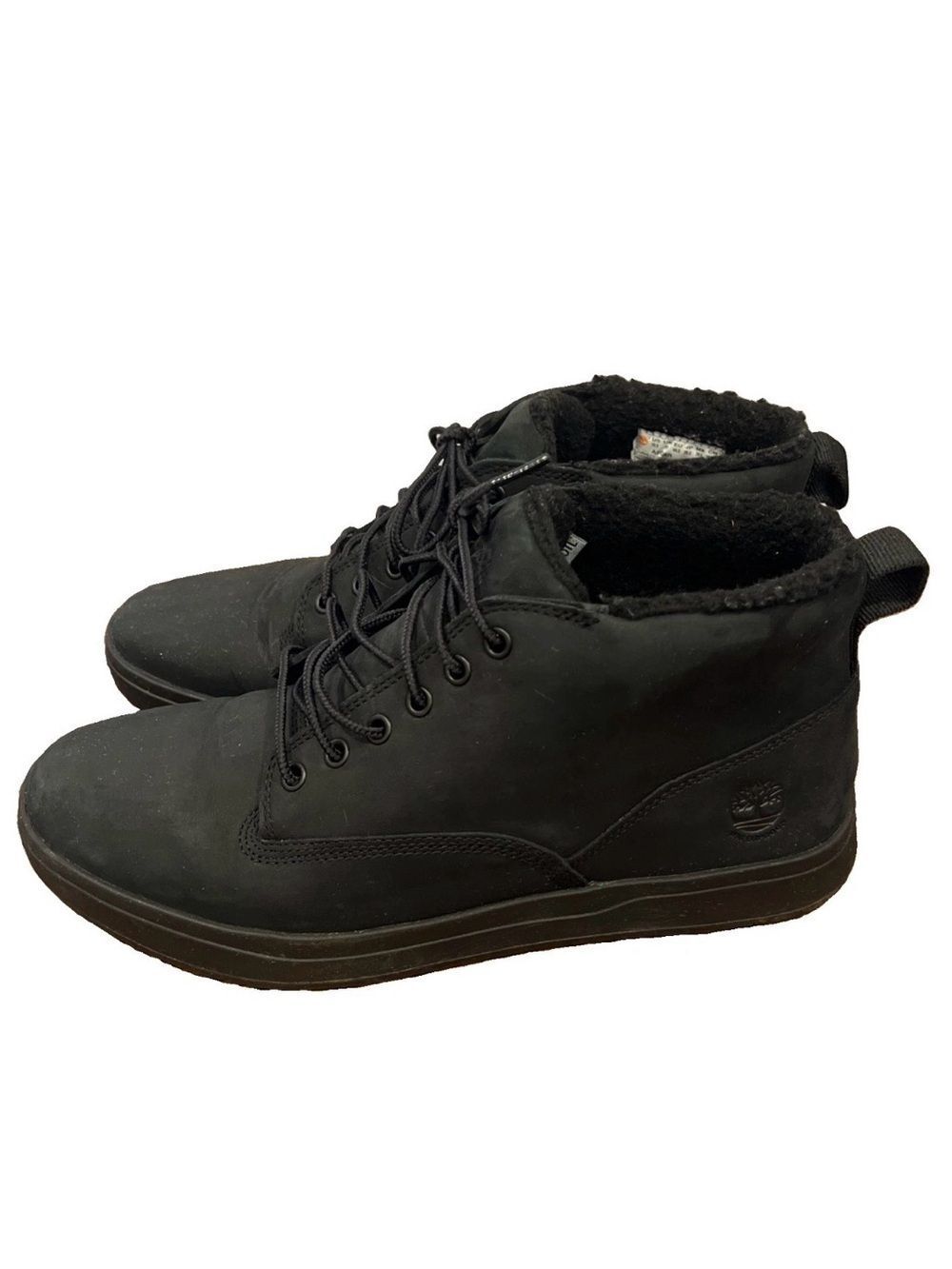 Timberland Men's Black Lace-Up Nubuck Ankle Boots